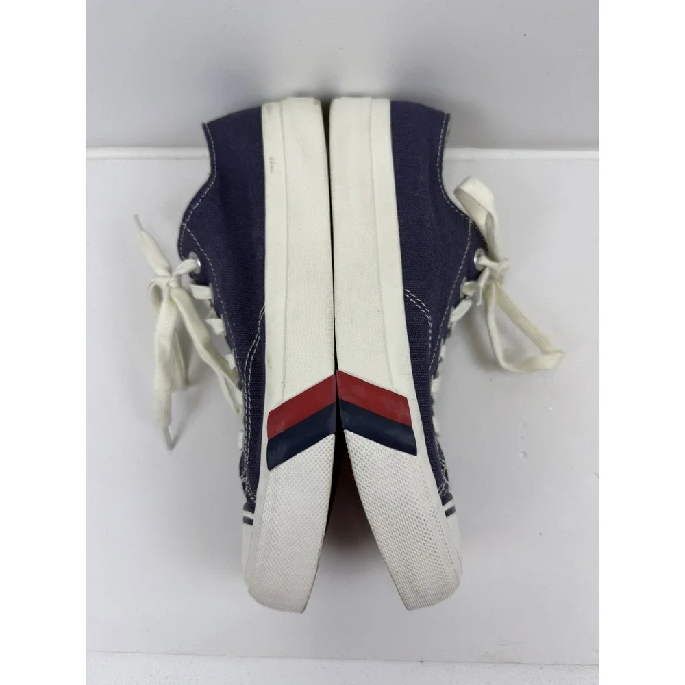NWOB KEDS PRO KEDS MENS‎ 7 BLUE RED STRIPE CANVAS LOW TOP LACE UP SNEAKERS SHOES